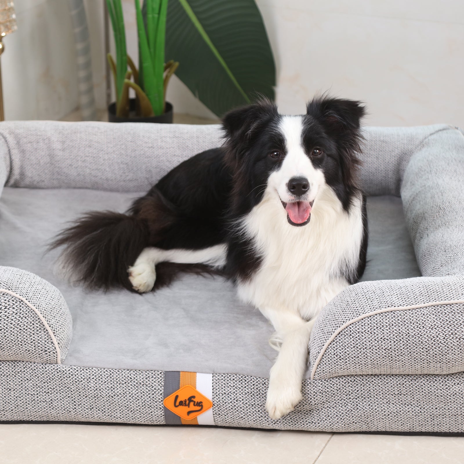 Laifug Large Orthopedic Premium Memory Foam Dog Sofa-35