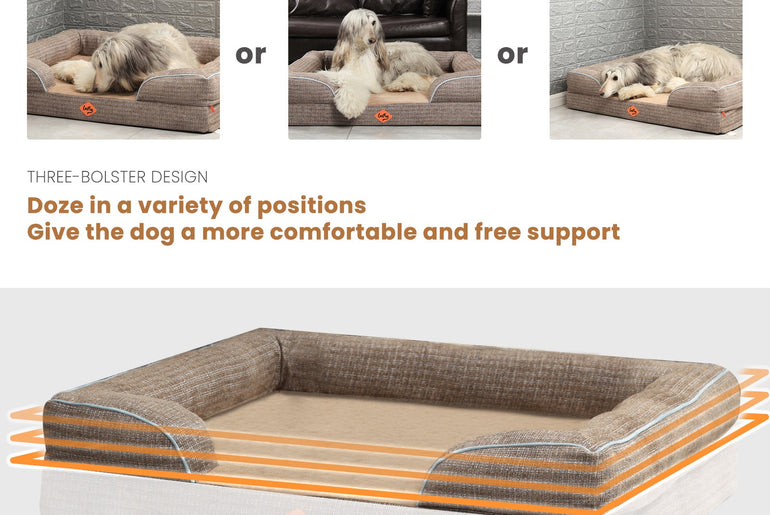 Laifug Large Orthopedic Premium Memory Foam Dog Sofa-22