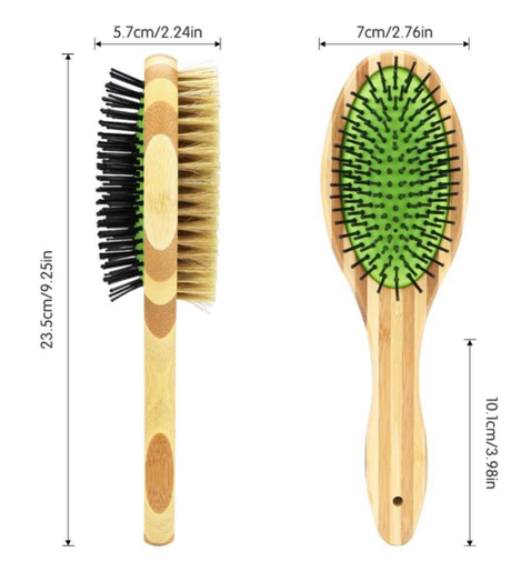 Dual Sided Dog Bamboo Grooming Brush-1