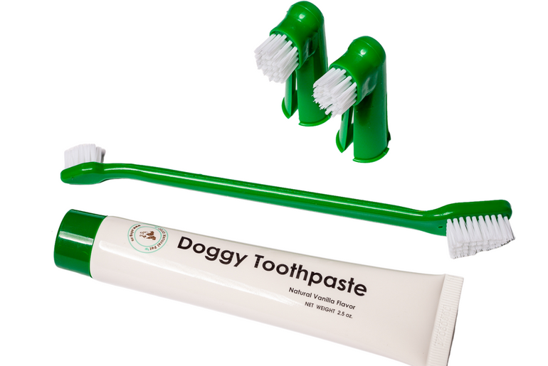 Dental Kit with Natural Dog Toothpaste - 4 piece-1