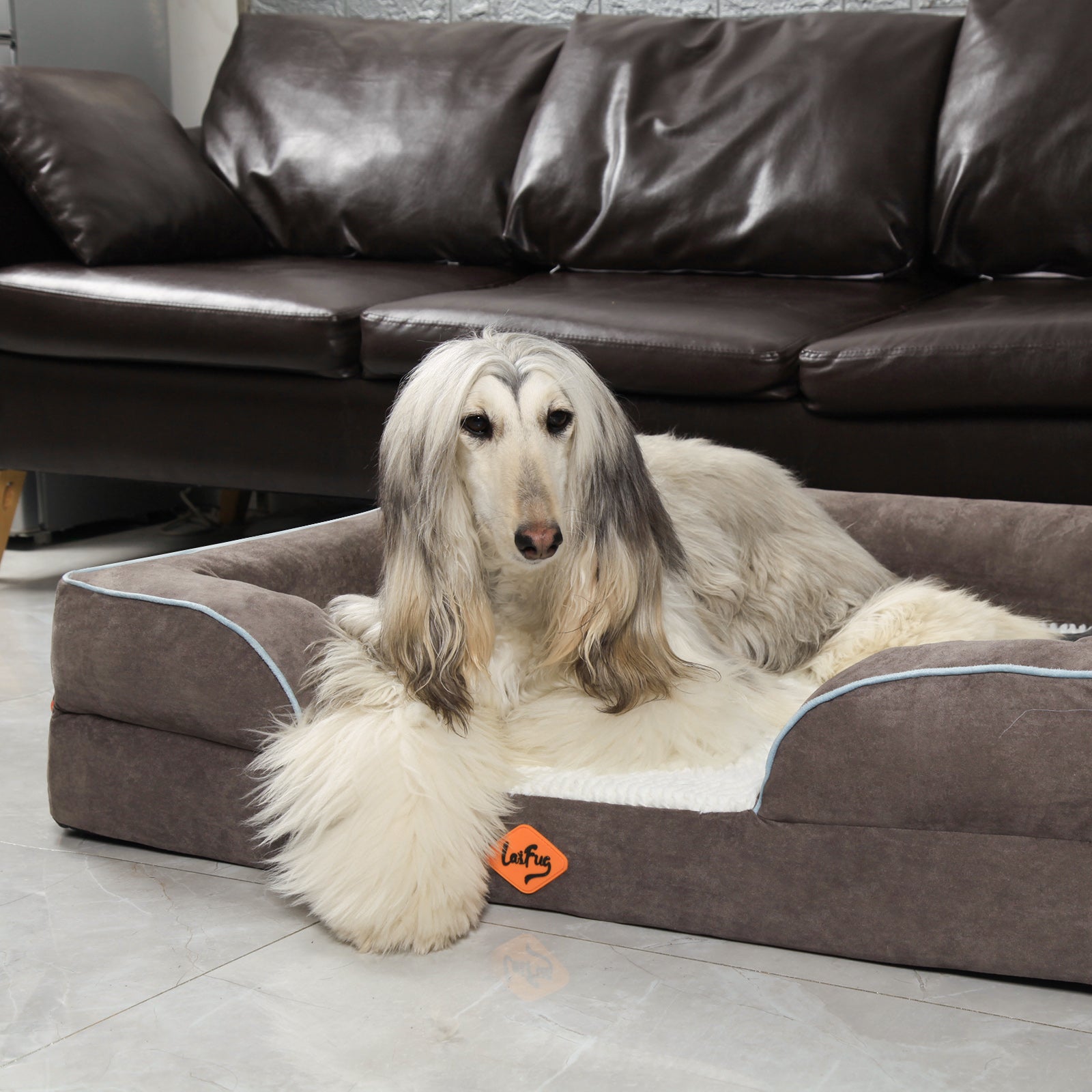 Laifug Large Orthopedic Premium Memory Foam Dog Sofa-11