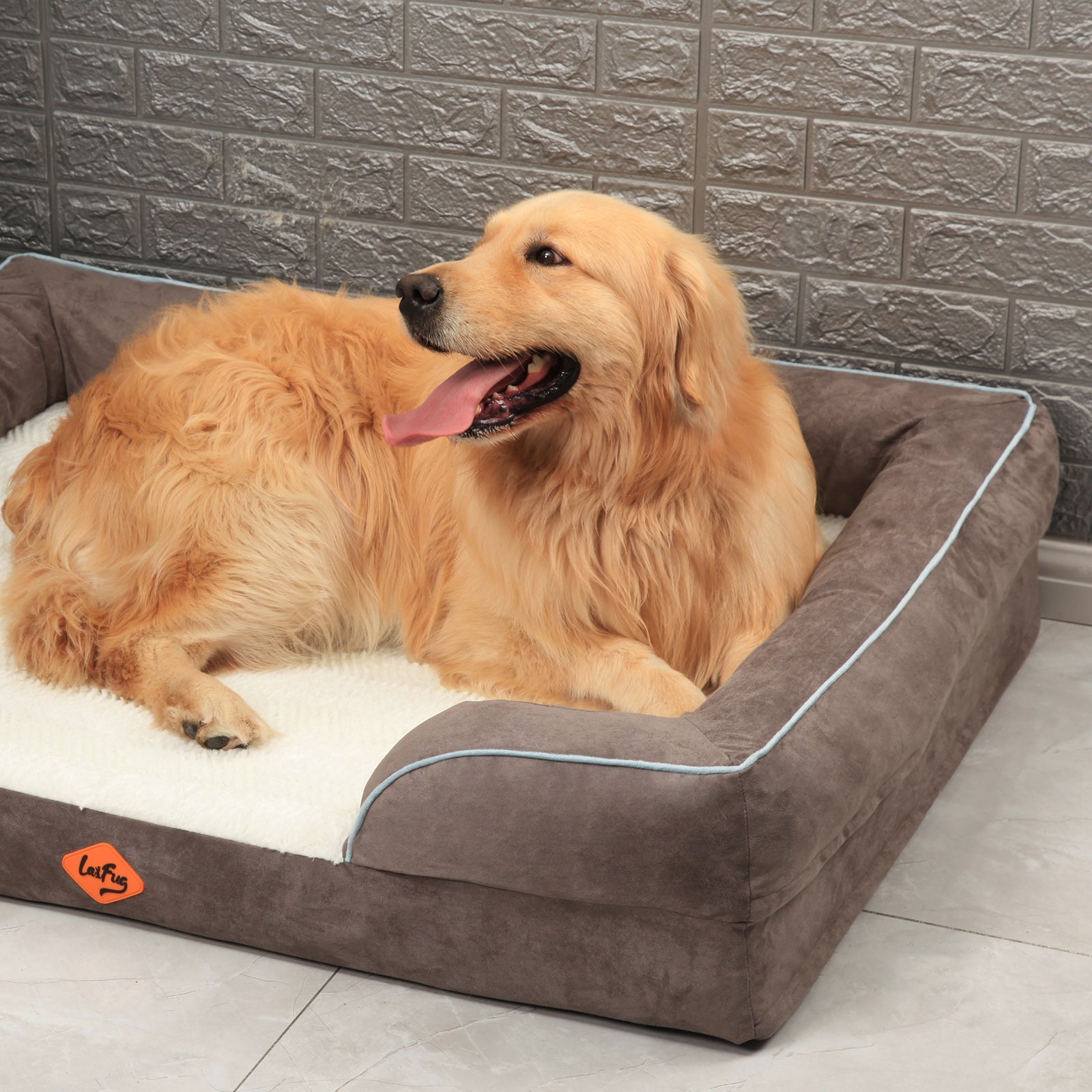 Laifug Large Orthopedic Premium Memory Foam Dog Sofa-12