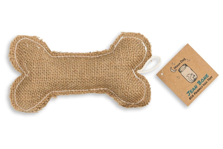 Sustainable Jean Leather-Jute Bone Pillow Dog Chew Toy-4