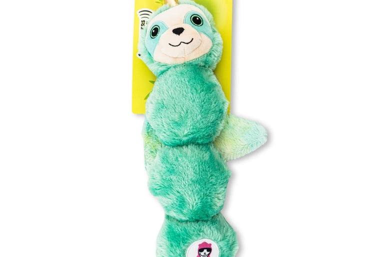 Winged Mint Sloth Magical Creature Squeaking Plush Dog Toy-0