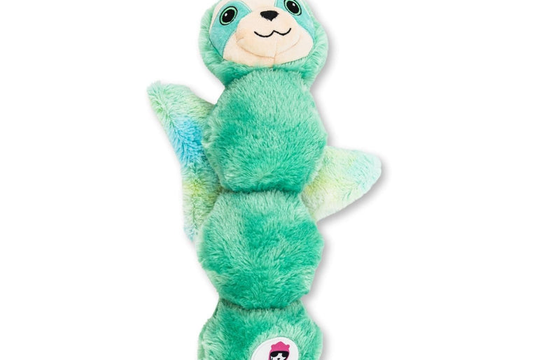 Winged Mint Sloth Magical Creature Squeaking Plush Dog Toy-1