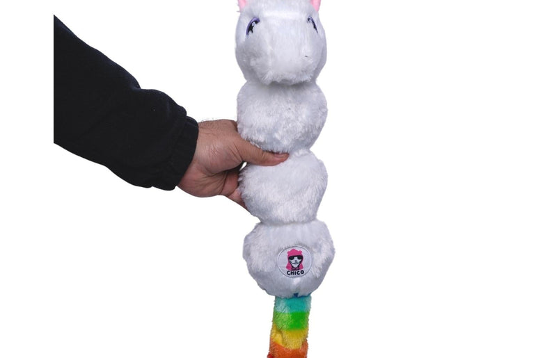 Colorful Unicorn Magical Creature Squeaking Plush Dog Toy-2