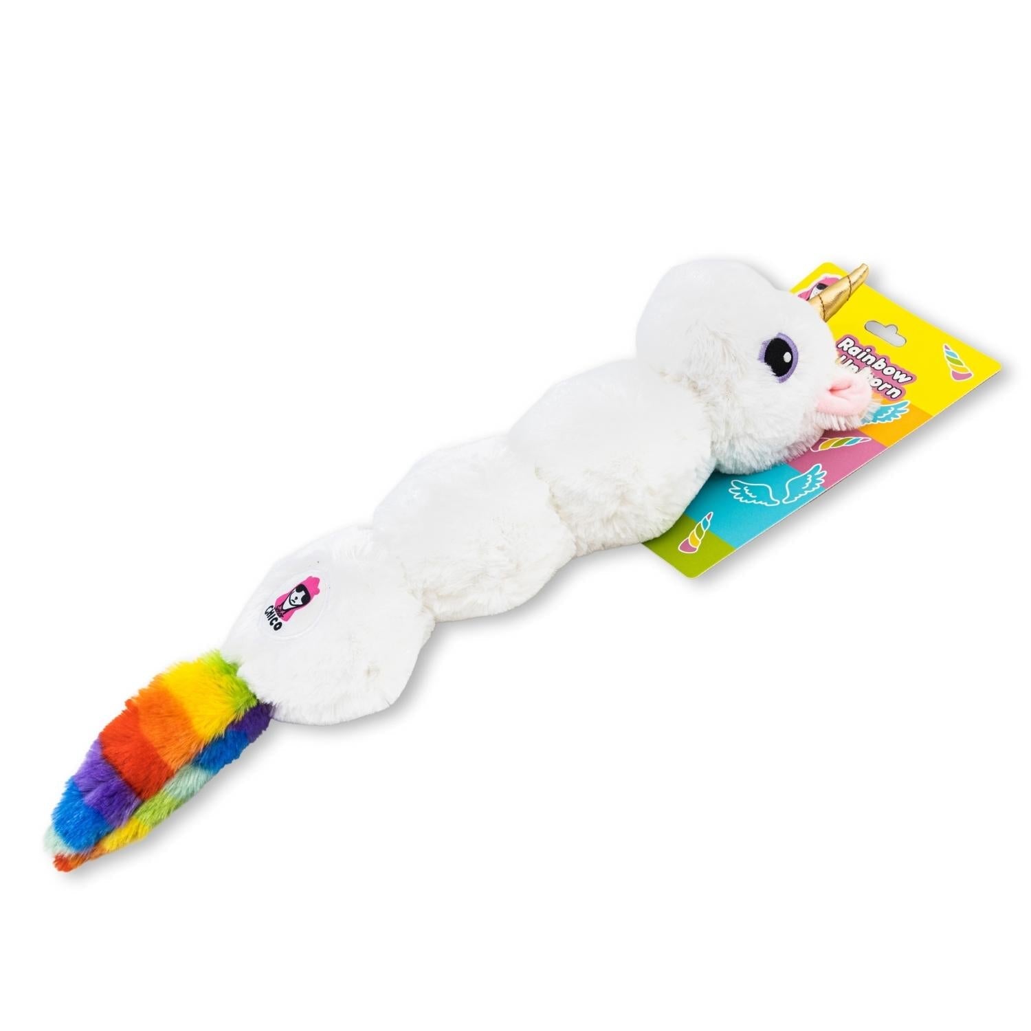 Colorful Unicorn Magical Creature Squeaking Plush Dog Toy-4