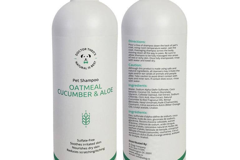 Dr. Theo's Dog Shampoo - Oatmeal, Cucumber & Aloe - 16 oz (2-Pack)-1