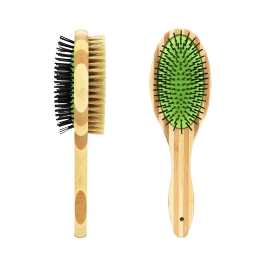 Dual Sided Dog Bamboo Grooming Brush-0