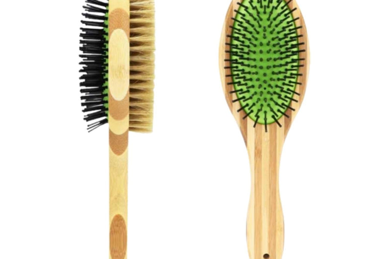 Dual Sided Dog Bamboo Grooming Brush-0