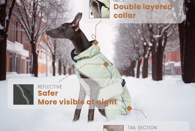 Laifug Green Stand Collar Cloak Dog Winter Coat-7