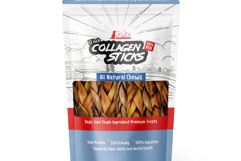 Braided Collagen Stick Dog Treats - 12