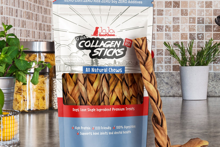 Braided Collagen Stick Dog Treats - 12