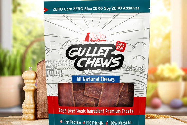 All-Natural Beef Gullet Flats/Strips Dog Treats 6